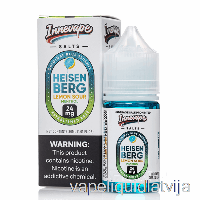 Heisenberg Citronskābais Mentols - Innevape Sāļi - 30ml 24mg Vape šķidrums